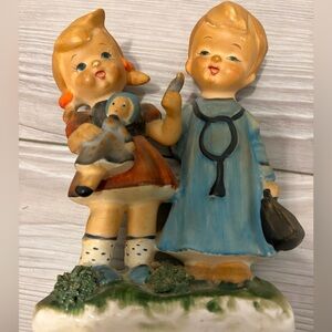 Vintage Figure: Children Playing Doctor